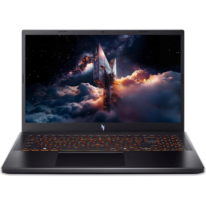 Laptop Acer Gaming 15.6inch Nitro V 15 ANV15-52 NH.QV2EX.001, FHD IPS 165Hz, Procesor Intel® Core™ 5 210H, 16GB DDR5, 512GB SSD, GeForce RTX 4050 6GB, Fara sistem de operare, Obsidian Black - Imagine 1