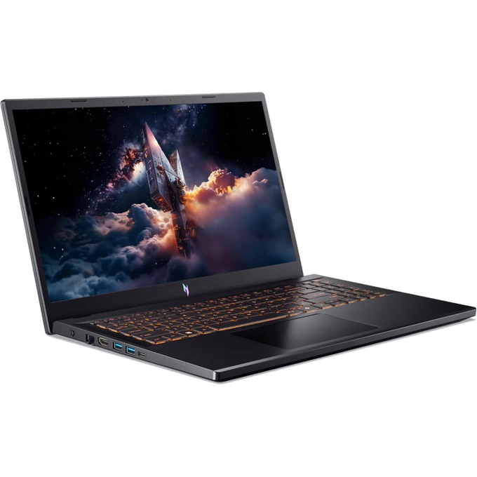 ACER Laptop Acer Gaming 15.6inch Nitro V 15 ANV15-52 NH.QZ8EX.01E, FHD IPS 165Hz, Procesor Intel® Core™ 7 240H, 16GB DDR4, 1TB SSD, GeForce RTX 5060 8GB, Fara sistem de operare, Obsidian Black - IT-Fashion.ro