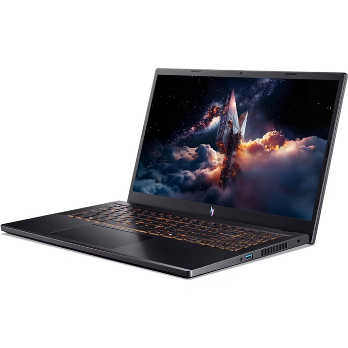 Laptop Acer Gaming 15.6inch Nitro V 15 ANV15-52 NH.QZ8EX.01E, FHD IPS 165Hz, Procesor Intel® Core™ 7 240H, 16GB DDR4, 1TB SSD, GeForce RTX 5060 8GB, Fara sistem de operare, Obsidian Black - Imagine 3