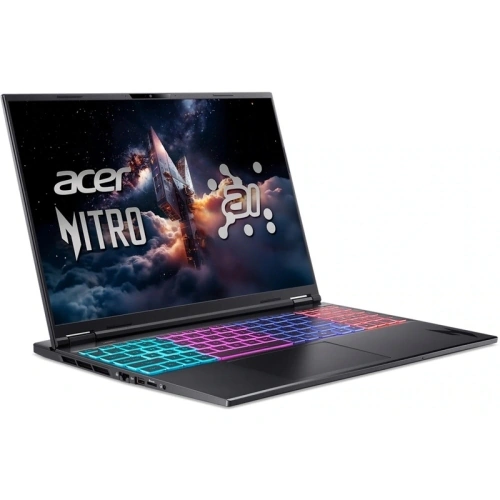ACER Laptop Acer Nitro 16S AI AN16S-61-R1MY NH.QXJEX.006, AMD Ryzen AI 7 350, 16 inch, RAM 16GB, SSD 1TB, nVidia GeForce RTX 5060 8GB, Fara sistem de operare, Obsidian Black - IT-Fashion.ro