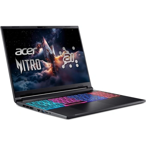 Laptop Acer Nitro V 16S AI ANV16S-41-R7QH NH.U03EX.002, AMD Ryzen 7 260, 16 inch, RAM 16GB, SSD 1TB, nVidia GeForce RTX 5060 8GB, Fara sistem de operare, Obsidian Black - Imagine 2