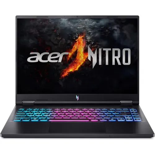 Laptop gaming ACER Nitro 14 AN14-41 NH.QSSEX.009, 16" WQXGA 120Hz, AMD® Ryzen™ 7 8845HS, 32GB RAM, SSD 1TB, nVidia GeForce RTX 4060 8GB, Fara sistem de operare, Obsidian Black - Imagine 1