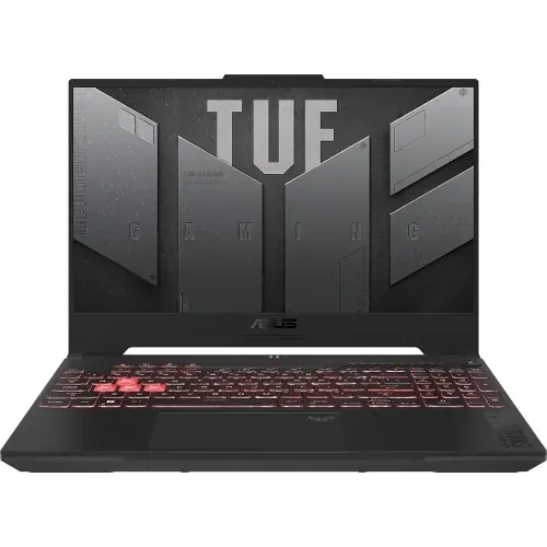 Laptop gaming ASUS TUF A15 FA507NUR-LP003, 15.6" Full HD 144Hz, AMD® Ryzen™ 7 7435HS, 16GB RAM, SSD 512 GB, nVidia GeForce RTX 4050 6GB GDDR6, Fara sistem de operare, Mecha Gray - Imagine 1