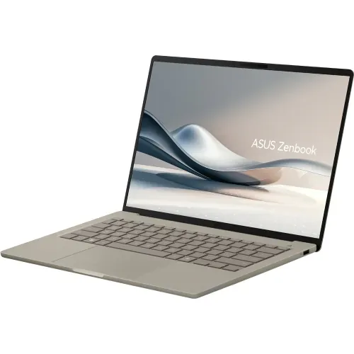 Laptop ASUS ZenBook A14 OLED UX3407RA-QD043X, 14" WUXGA OLED, Qualcomm® Snapdragon X Elite X1E-78-100, 16GB RAM, SSD 1TB, Qualcomm Adreno, Windows 11 Pro, Zabriskie Beige - Imagine 3