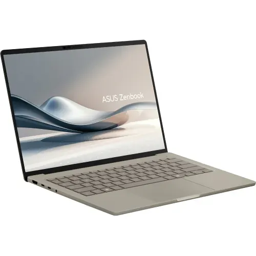 Laptop ASUS ZenBook A14 OLED UX3407RA-QD043X, 14" WUXGA OLED, Qualcomm® Snapdragon X Elite X1E-78-100, 16GB RAM, SSD 1TB, Qualcomm Adreno, Windows 11 Pro, Zabriskie Beige - Imagine 4