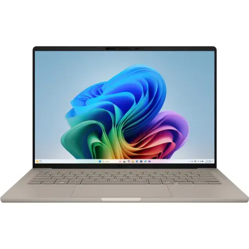 Laptop ASUS Zenbook A14 UX3407RA-QD024X, 14" WUXGA OLED, Qualcomm® Snapdragon™ X Elite X1E-78-100, 32GB RAM, SSD 1TB, Qualcomm Adreno, Windows 11 Pro, Zabriskie Beige - Imagine 1