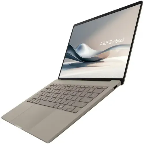 Laptop ASUS Zenbook A14 UX3407RA-QD024X, 14" WUXGA OLED, Qualcomm® Snapdragon™ X Elite X1E-78-100, 32GB RAM, SSD 1TB, Qualcomm Adreno, Windows 11 Pro, Zabriskie Beige - Imagine 5
