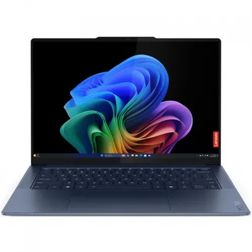 Laptop LENOVO Yoga Slim 7 14Q8X9 83ED000PRM, 14.5" 3K OLED Touch, Qualcomm Snapdragon X Elite X1E-78-100, 32GB RAM, SSD 1TB, Qualcomm Adreno, Windows 11 Pro, Cosmic Blue - Imagine 1
