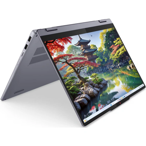 Laptop 2-in-1 Lenovo IdeaPad 5 14IAL10 83KR002DRM, Intel Core Ultra 7 255U, 14 inch Touch, RAM 16GB, SSD 512GB, Intel Graphics, Fara sistem de operare, Luna Grey - Imagine 1