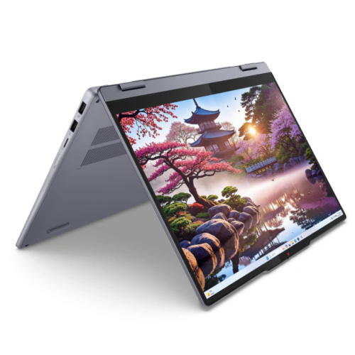 Laptop 2-in-1 Lenovo IdeaPad 5 14IAL10 83KT002BRM, AMD Ryzen AI 7 350, 14 inch Touch, RAM 24GB, SSD 1TB, AMD Radeon 860M Graphics, Fara sistem de operare, Luna Grey - Imagine 1