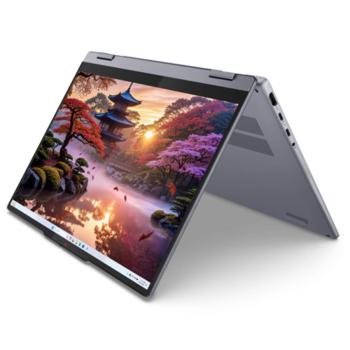 Laptop 2-in-1 Lenovo IdeaPad 5 14IAL10 83KT002BRM, AMD Ryzen AI 7 350, 14 inch Touch, RAM 24GB, SSD 1TB, AMD Radeon 860M Graphics, Fara sistem de operare, Luna Grey - Imagine 5