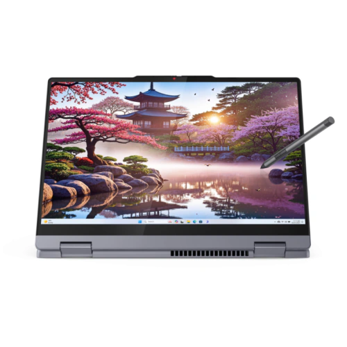 Laptop 2-in-1 Lenovo IdeaPad 5 14IAL10 83KT002BRM, AMD Ryzen AI 7 350, 14 inch Touch, RAM 24GB, SSD 1TB, AMD Radeon 860M Graphics, Fara sistem de operare, Luna Grey - Imagine 6