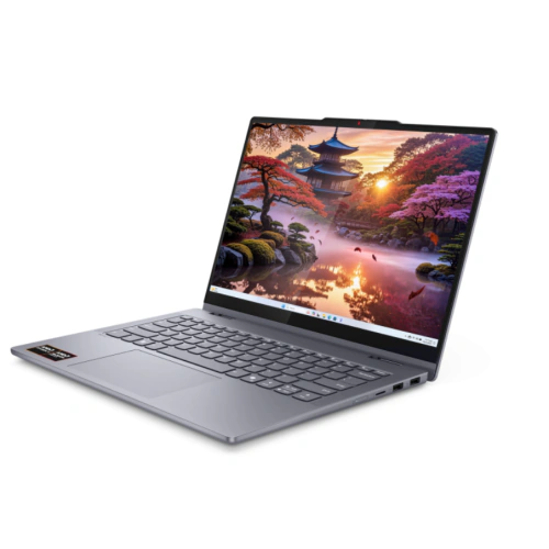Laptop 2-in-1 Lenovo IdeaPad 5 14IAL10 83KT002BRM, AMD Ryzen AI 7 350, 14 inch Touch, RAM 24GB, SSD 1TB, AMD Radeon 860M Graphics, Fara sistem de operare, Luna Grey - Imagine 9