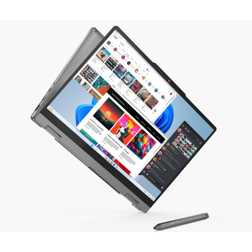 Laptop 2-in-1 Lenovo IdeaPad 5 14IRH9 83KX0057RM, Intel Core i7-13620H, 14inch Touch, RAM 16GB, SSD 1TB, Intel UHD Graphics, Fara sistem de operare, Luna Grey - Imagine 2