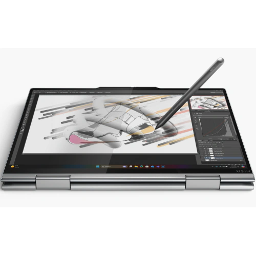 Laptop 2-in-1 Lenovo ThinkPad X1 Gen 10 Aura Edition 21Q0005TRI, Intel Core Ultra 7 265U, 14 inch Touch, RAM 64GB, SSD 2TB, Intel Graphics, 4G, Windows 11 Pro, Grey - Imagine 18