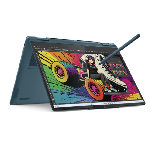 Laptop 2-in-1 Lenovo Yoga 7 14AKP10 83JR003BRM, AMD Ryzen AI 7 350, 14 inch Touch, RAM 32GB, SSD 1TB, AMD Radeon 860M, Windows 11, Tidal Teal - Imagine 1