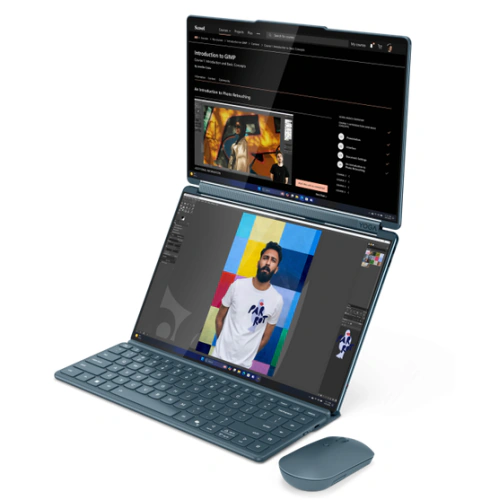 Laptop 2-in-1 Lenovo Yoga Book 9 83KJ0043RM, Intel Core Ultra 7 255H, 2 x 14 inch Touch, RAM 32GB, SSD 1TB, Intel Arc 140T, Windows 11 Pro, Teal - Imagine 8