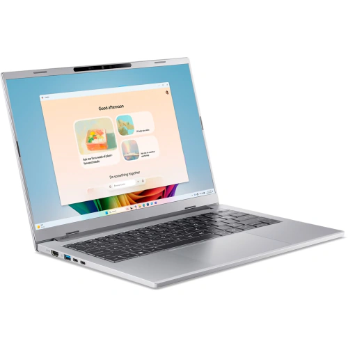 Laptop Acer Aspire 14 AI OLED A14-53M-76N0 NX.JS1EX.003, Intel Core Ultra 7 256V, 14 inch, RAM 16GB, SSD 1TB, Intel Arc Graphics 140V, Fara sistem de operare, Pure Silver - Imagine 3