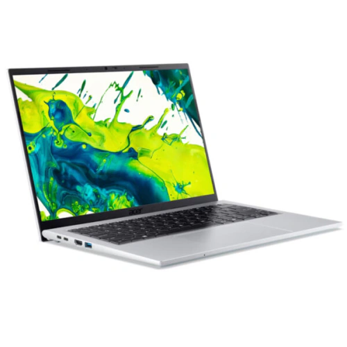 Laptop Acer Aspire Go 14 AG14-72P-3001 NX.JSUEX.003, Intel Core i3-1305U, 14 inch, RAM 16GB, SSD 512GB, Intel UHD Graphics, Fara sistem de operare, Pure Silver - Imagine 3