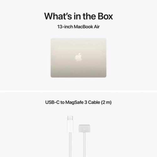Laptop Apple MacBook Air 13 with Liquid Retina (2026) MDHD4RO/A, Apple M5 10-core, 13.6 inch, RAM 24GB, SSD 1TB, Apple M5 10-core Graphics, Int KB, macOS, Starlight - Imagine 7