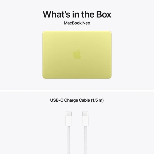Laptop Apple MacBook Neo 13 with Liquid Retina (2026) MHFE4RO/A, Apple A18 Pro Hexa Core, 13 inch, RAM 8GB, SSD 512GB, Apple A18 Pro 5-core Graphics, Int KB, macOS, Citrus - Imagine 7