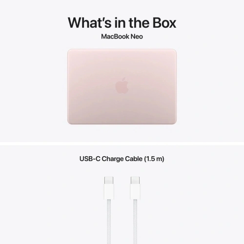 Laptop Apple MacBook Neo 13 with Liquid Retina (2026) Z1TV00074, Apple A18 Pro Hexa Core, 13 inch, RAM 8GB, SSD 512GB, Apple A18 Pro 5-core Graphics, US KB, macOS, Blush - Imagine 5