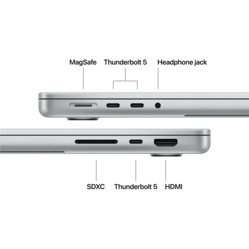 Laptop Apple MacBook Pro 14 Liquid Retina XDR (2026) MGDQ4RO/A, Apple M5 Max 18-core, 14.2 inch, RAM 36GB, SSD 2TB, Apple M5 Max 32-core Graphics, macOS, Int KB, Silver - Imagine 3