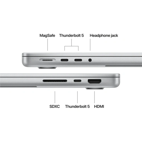 Laptop Apple MacBook Pro 14 Liquid Retina XDR (2026) Z1MH0015Y, Apple M5 Pro 15-core, 14.2 inch, RAM 48GB, SSD 2TB, Apple M5 Pro 16-core Graphics, macOS, Int KB, Silver - Imagine 3