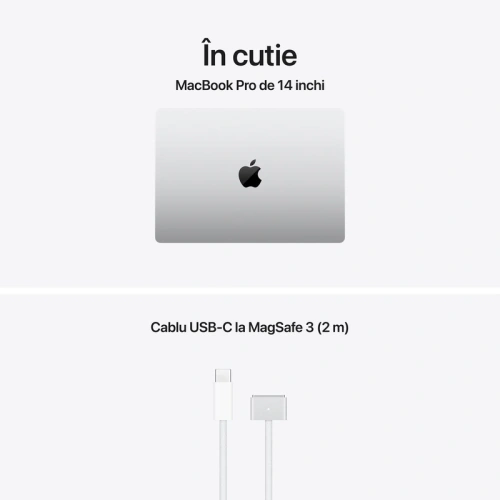 Laptop Apple MacBook Pro 14 Liquid Retina XDR MDE64RO/A, Apple M5 10-core, 14.2 inch, RAM 24GB, SSD 1TB, macOS, Silver - Imagine 4