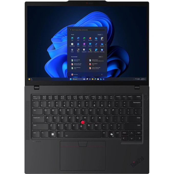 Laptop Lenovo 14inch ThinkPad T14 Gen 6 21QC0043RI, WUXGA IPS, Procesor Intel® Core™ Ultra 7 255U, 32GB DDR5, 1TB SSD, Intel Graphics, Windows 11 Pro, Black - Imagine 14