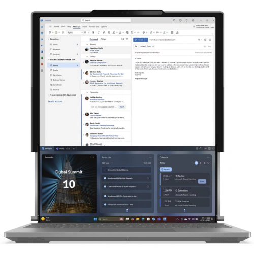Laptop Lenovo ThinkBook Plus G6 Rollable 21TR0000RM, Intel Core Ultra 7 258V, 14 inch, RAM 32GB, SSD 1TB, Intel Arc Graphics 140V, Windows 11 Pro, Luna Grey - Imagine 4