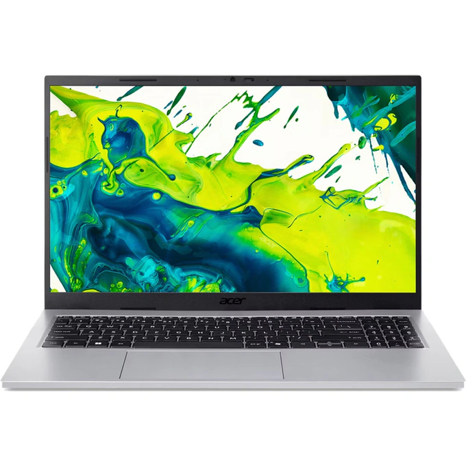 Laptop Acer 15.6'' Aspire Go 15 AG15-72P NX.JSVEX.006, FHD IPS, Intel® Core™ 5 120U, 16GB DDR4, 1TB SSD, Intel Graphics, Fără sistem de operare, Pure Silver - Imagine 1