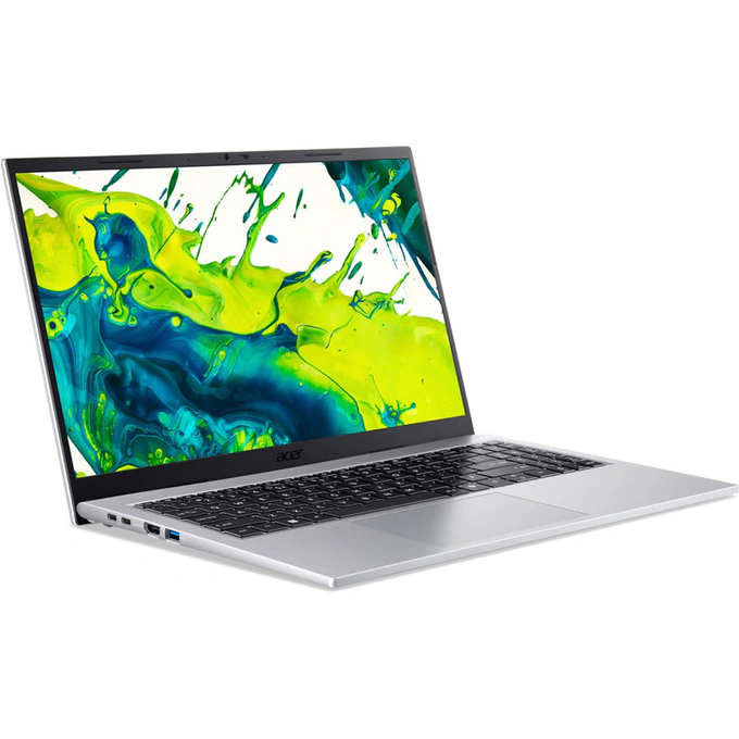 Laptop Acer 15.6'' Aspire Go 15 AG15-72P NX.JSVEX.006, FHD IPS, Intel® Core™ 5 120U, 16GB DDR4, 1TB SSD, Intel Graphics, Fără sistem de operare, Pure Silver - Imagine 2