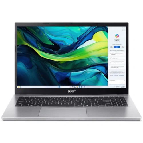 Laptop Acer Aspire Go 15 AG15-42P-R40Z NX.J7XEX.01A, AMD Ryzen 7 5825U, 15.6 inch, RAM 16GB, SSD 512GB, AMD Radeon Graphics, Fara sistem de operare, Pure Silver - Imagine 1