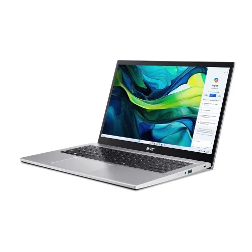 Laptop Acer Aspire Go 15 AG15-42P-R40Z NX.J7XEX.01A, AMD Ryzen 7 5825U, 15.6 inch, RAM 16GB, SSD 512GB, AMD Radeon Graphics, Fara sistem de operare, Pure Silver - Imagine 3