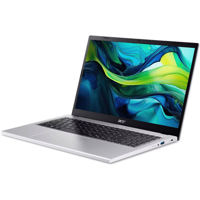 Laptop Acer Aspire Go 15 AG15-71P-5155 NX.JDCEX.001, Intel Core i5-1334U, 15.6 inch, RAM 16GB, SSD 1TB, Intel Iris Xe Graphics, Fara sistem de operare, Pure Silver - Imagine 3