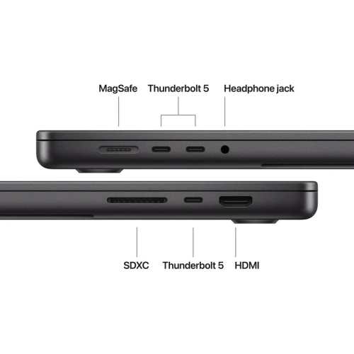 Laptop Apple MacBook Pro 16 Liquid Retina XDR (2026) MGEE4RO/A, Apple M5 Max 18-core, 16.2 inch, RAM 48GB, SSD 2TB, Apple M5 Max 40-core Graphics, macOS, Int KB, Space Black - Imagine 3