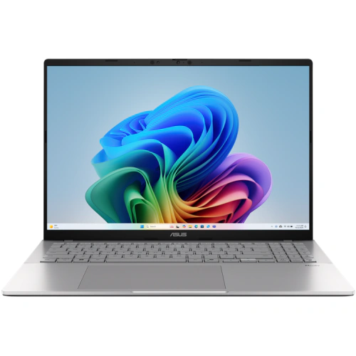Laptop ASUS Vivobook S16 S3607QA-PL031X, Qualcomm Snapdragon X X1-26-100, 16 inch, RAM 16GB, SSD 1TB, Qualcomm Adreno X1-45, Windows 11 Pro, Cool Silver - Imagine 1