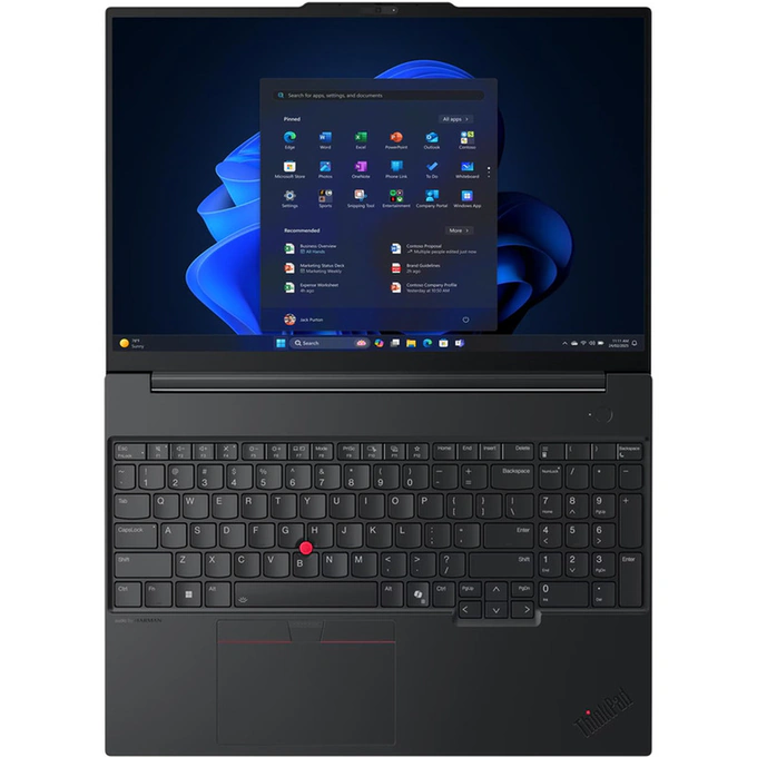 Laptop Lenovo 16inch ThinkPad E16 Gen 3 21SR004MRI, WUXGA IPS, Procesor Intel® Core™ Ultra 5 225U, 32GB DDR5, 1TB SSD, Intel Graphics, Windows 11 Pro, Black - Imagine 10