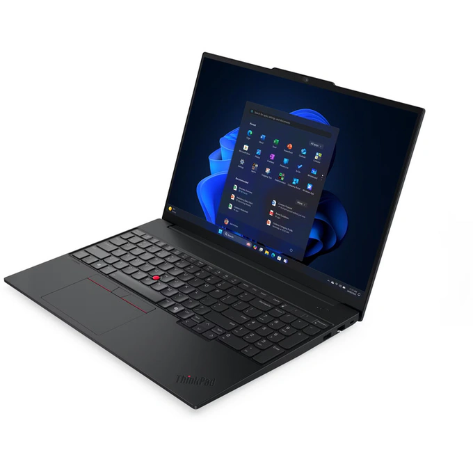 Laptop Lenovo 16inch ThinkPad E16 Gen 3 21SR004MRI, WUXGA IPS, Procesor Intel® Core™ Ultra 5 225U, 32GB DDR5, 1TB SSD, Intel Graphics, Windows 11 Pro, Black - Imagine 2