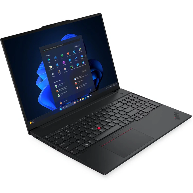 Laptop Lenovo 16inch ThinkPad E16 Gen 3 21SR004MRI, WUXGA IPS, Procesor Intel® Core™ Ultra 5 225U, 32GB DDR5, 1TB SSD, Intel Graphics, Windows 11 Pro, Black - Imagine 3