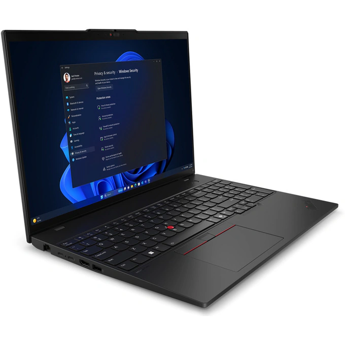 Laptop Lenovo 16inch ThinkPad L16 Gen 1 21L30036RI, WUXGA IPS, Procesor Intel® Core™ Ultra 7 155U, 16GB DDR5, 512GB SSD, Intel Graphics, Fara sistem de operare, Black - Imagine 3