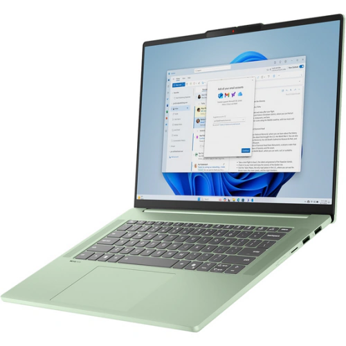 Laptop Lenovo IdeaPad Slim 5 15ARP10 83J3002CRM, AMD Ryzen 7 7735HS, 15.3inch, RAM 16GB, SSD 512GB, AMD Radeon 680M, Fara sistem de operare, Seafoam Green - Imagine 3