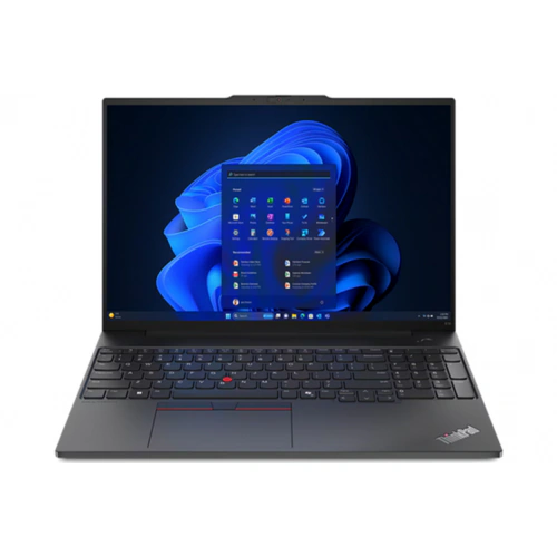 Laptop LENOVO ThinkPad E16 Gen 2 21MA002YRI, 16" WUXGA, Intel® Core™ Ultra 7 155H, 16GB RAM, SSD 512GB, Intel Integrated Graphics, Fara sistem de operare, Graphite Black - Imagine 1