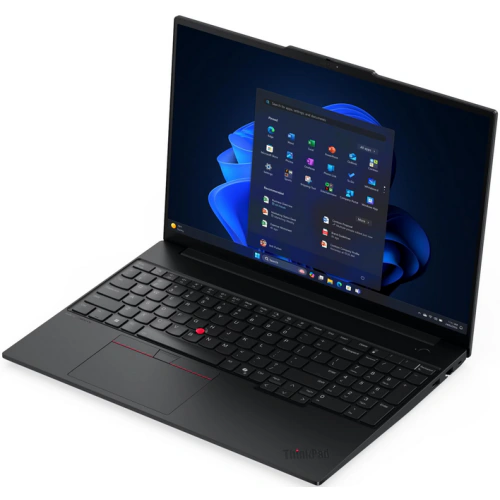 Laptop Lenovo ThinkPad E16 Gen 3 21SR004FRI, Intel Core Ultra 5 225U, 16 inch, RAM 16GB, SSD 512GB, Intel Graphics, Fara sistem de operare, Black - Imagine 6