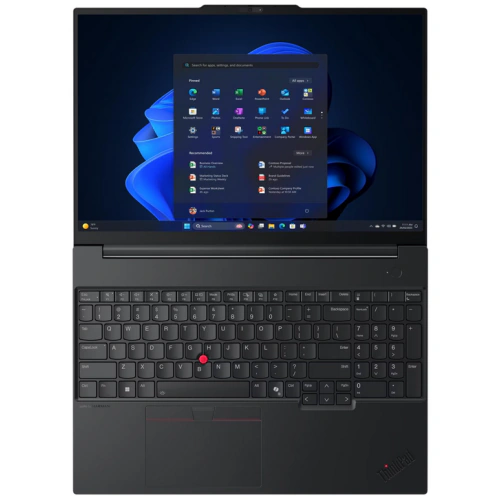 Laptop Lenovo ThinkPad E16 Gen 3 21SR007PRI, Intel Core Ultra 7 255H, 16 inch, RAM 16GB, SSD 512GB, Intel Arc 140T, Fara sistem de operare, Black - Imagine 10
