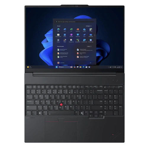 Laptop Lenovo ThinkPad E16 Gen 3 21ST0053RI, AMD Ryzen 5 220, 16 inch, RAM 16GB, SSD 512GB, AMD Radeon 740M, Fara sistem de operare, Black - Imagine 3