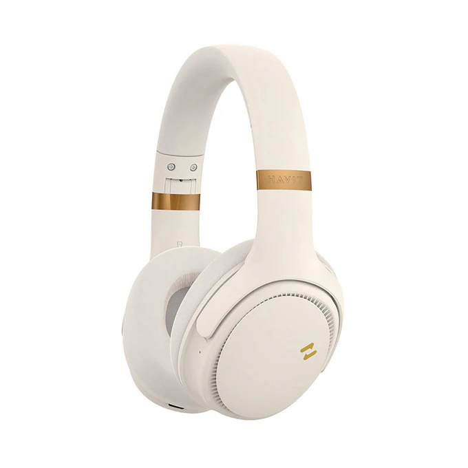 Casti wireless HAVIT H630BT PRO-CR, Bluetooth 5.3, Cream - Imagine 1