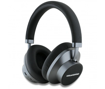 Casti Wireless Over-Ear CG MOBILE Karl Lagerfeld Saffiano Elongated, 40 mm, Bluetooth 5.3, Black - Imagine 1