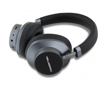 Casti Wireless Over-Ear CG MOBILE Karl Lagerfeld Saffiano Elongated, 40 mm, Bluetooth 5.3, Black - Imagine 4